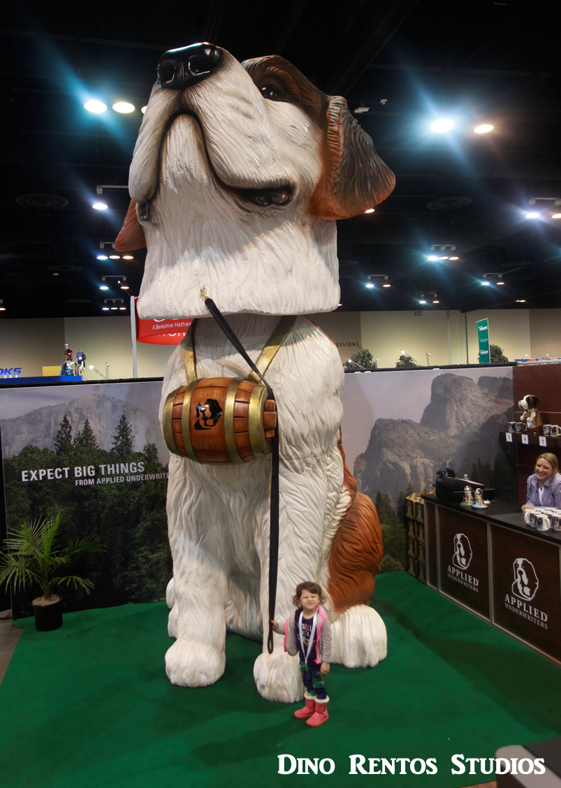 Bobble Head Dog for convention tradeshow Foam Scenic sculpture prop