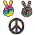Hippie Peace Symbols Cardboard Cutout Props