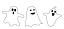 Scary White Ghost Cardboard Cutout Standup Props
