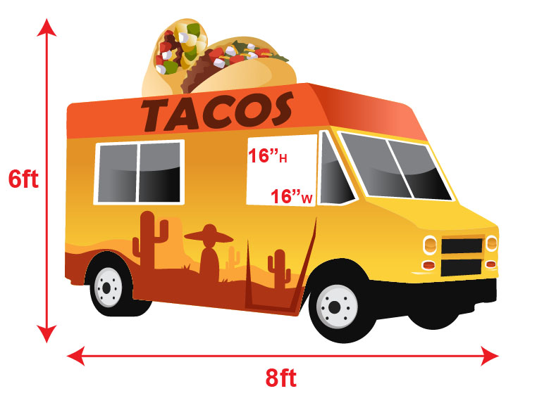 TACO TRUCK TOY FOR AGES 3 OR FOR YOUR CINCO DE MAYO DECOR ! Details about   FOOD TRUCK~ CUTE 