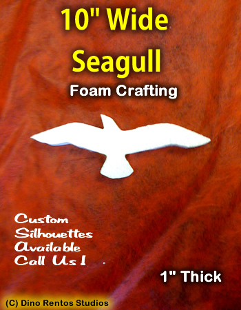 8 Inch Seagull  Foam Shape Silhouette