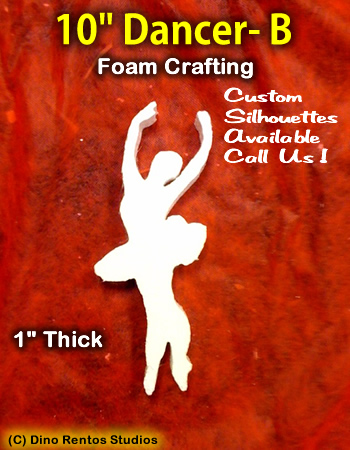 10 Inch Dancer B Foam Shape Silhouette