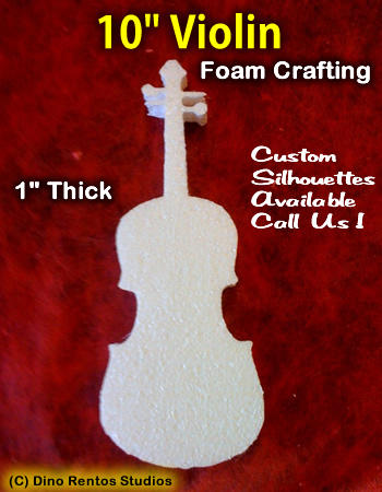 10 Inch Violin Foam Shape Silhouette