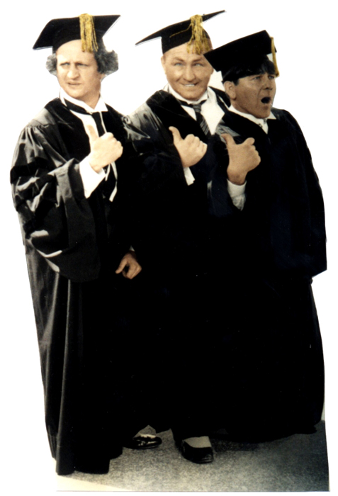 Three Stooges Graduates - The Three Stooges Cardboard Cutout Standup Prop