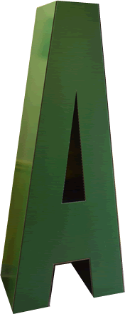 3D Cardboard Letters-Numbers-6 foot tall - Dino Rentos Studios, INC.