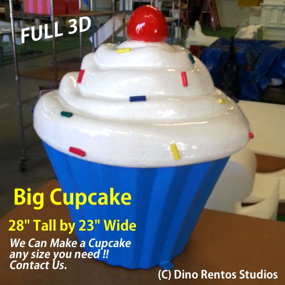 Big Foam Cupcake Prop - 28" Tall