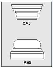 CA5-PE5 - Architectural Foam Shape - Capital & Pedestal