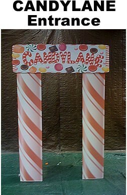 Candy Lane Entrance Cardboard Cutout Standup Prop