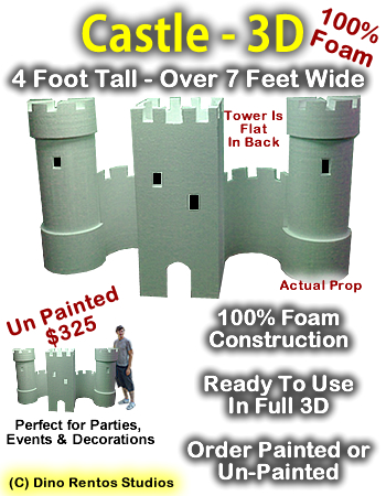 cardboard castle theme props