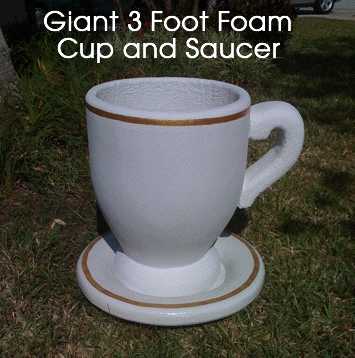 Giant Cup and Saucer Foam Prop