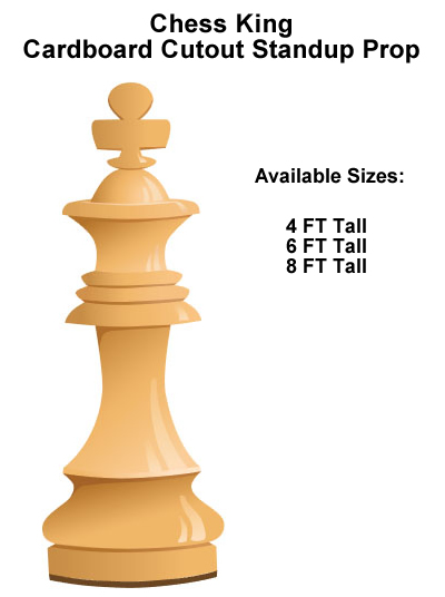 Chess Rook Wood Cardboard Cutout Standup Prop