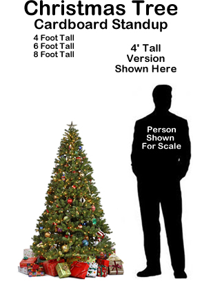  Christmas Tree with Presents Cardboard Cutout Standup