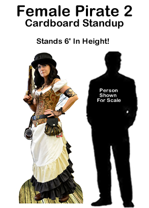  Female Pirate 2 Cardboard Cutout Standup Prop