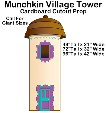 Munchkin Village Tower - Wizard of Oz Cardboard Cutout Standup Prop