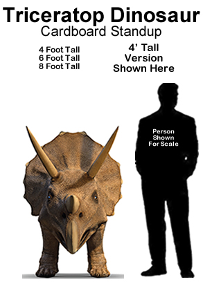 Triceratops Dinosaur Cardboard Cutout Standup Prop 