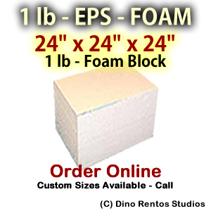 EPS Foam  Block - 1 lb Density - 24x24x24