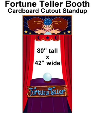 Fortune Teller Booth Cardboard Cutout Standup Prop