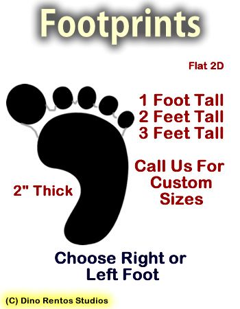 Footprints 2D Foam Props
