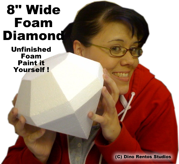 Foam Diamond Prop 8" Wide - Unfinished Foam