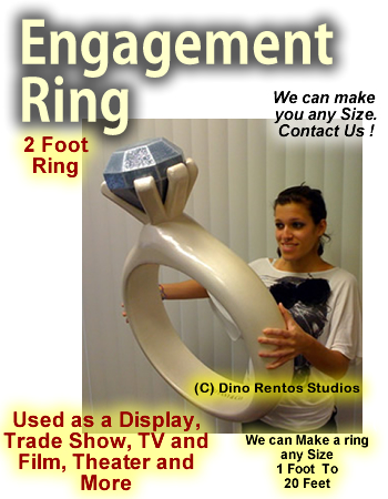 Giant/Big Engagement Ring Foam Prop