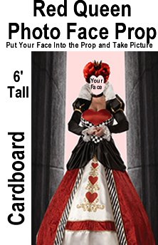 Red Queen Photo Face Cardboard Prop