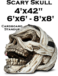 Scary Skull Cardboard Cutout Standup Prop