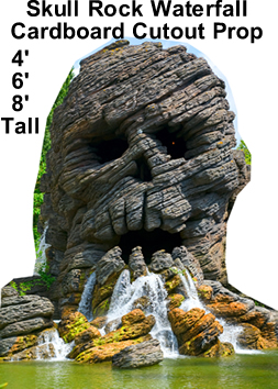 Skull Waterfall Cardboard Cutout Standup Prop