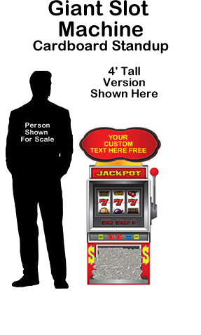 Casino/Vegas Slot Machine Cardboard Cutout Standup Prop