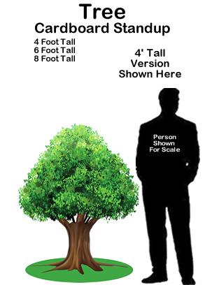 TREE CARDBOARD CUTOUT Standee Standup Poster Prop 5' 10" Tall FREE SHIPPING 