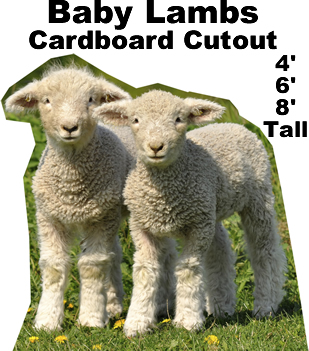 Baby Lambs Cardboard Cutout Standup Prop