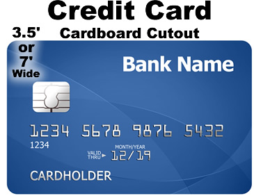Credit Card Cardboard Cutout Standup Prop