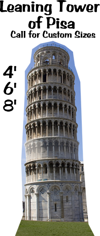 Leaning Tower of Pisa Cardboard Cutout Standup Prop