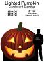 Lighted Pumpkin Cardboard Cutout Standup Prop  