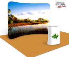 10ft Curved Portable Fabric Tension Exhibition Display System- Style A (With Graphic)  
