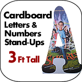 3 Foot Tall Cardboard Letters-Numbers Standup