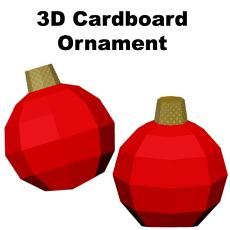 3D Cardboard Ornament