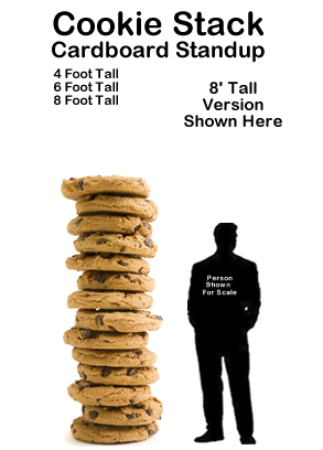 Chocolate Chip Cookie Stack Cardboard Cutout Standup Prop