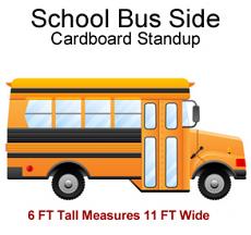 School Bus Side Cardboard Cutout Standup Prop 