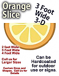 36 Inch Orange Slice Foam Prop