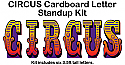 Circus Letters Cardboard Cutout Standup Kit