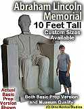 10 Foot Abraham Lincon Memorial Foam Prop