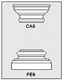 CA6-PE6 - Architectural Foam Shape - Capital & Pedestal