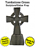 Tombstone Cross Sculpture Statue Prop