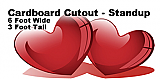 Hearts Cardboard Cutout Prop