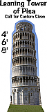 Leaning Tower of Pisa Cardboard Cutout Standup Prop