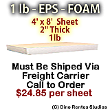 EPS Foam Sheet - 1 lb Density - 48x96x2